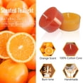thumbnail image 3 of Scented Tealight Candles, Clear Cup Orange Aroma Tea Lights Candles, 24 Pack Colored Tealights Candle, 6-7 Hour Burn Time Tea Candles for Party, Decor, Spa, Shabbat, 3 of 6