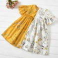 thumbnail image 3 of Newborn Infant Baby Girls Dress Floral Flutter Sleeve Dresses Ruffle Romper Skirts Summer Clothes, 3 of 6