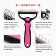 thumbnail image 2 of Pet Grooming Tool 2 Sided Undercoat Rake for Dogs & Cats Safe and Effective Dematting Comb for Mats&Tangles Removing No More Nasty Shedding or Flying Hair, 2 of 5