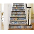 thumbnail image 2 of HomeRoots 400364 8 x 8 in. Linna Multi Blue Mosaic Peel & Stick Tiles, 2 of 6