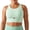 Mint Green, variant on Uaswgudfs Women's Tank Tops High Support Sports Bra Racerback Front Cutout High Neck Wireless Workout Bras