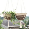 thumbnail image 5 of La Jolie Muse Natural Corn Skin Planter Hanging Planter Set, Eco-Friendly Boho Decor Indoor Plant Pots, 9 (D) 6(H) Inch, Brown & Vanilla Ice Color, Pack 2, 5 of 7