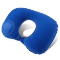 thumbnail image 1 of Almohada inflable flocada para el cuello, portátil, que se puede almacenar y llenar, adecuada para viajes al aire libre, viajes de negocios, camping, 1 of 5