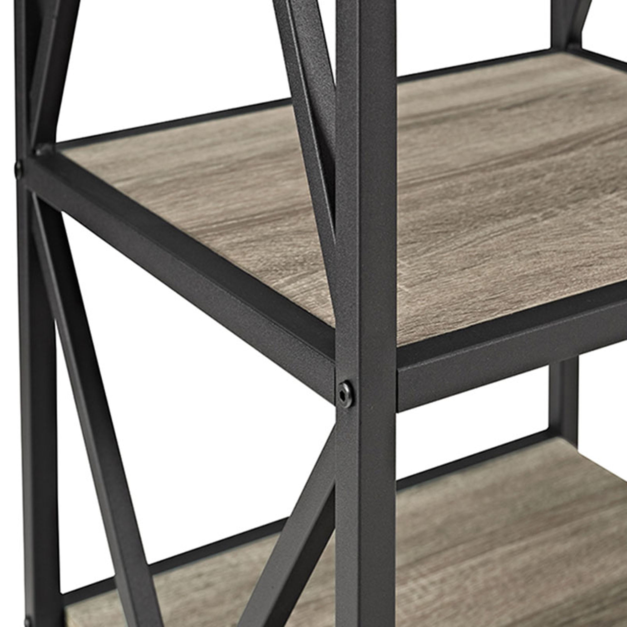 Woven Paths Charlie Farmhouse 4 Shelf Bookshelf, Driftwood