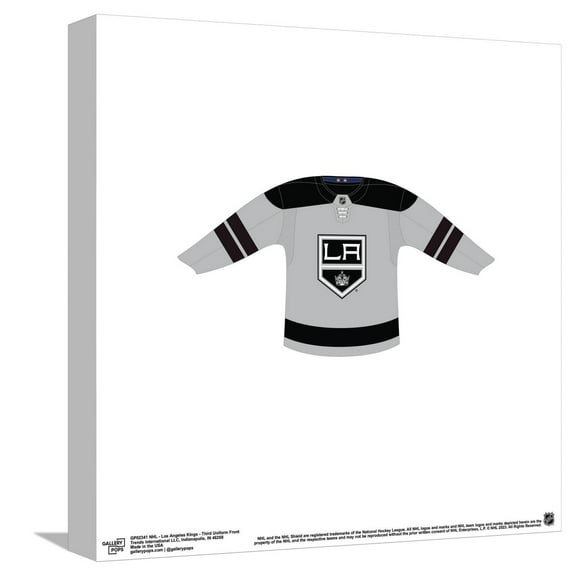 Gallery Pops NHL - Los Angeles Kings - Third Uniform Front Canvas Wall Art, Unframed Version, 12" x 12"