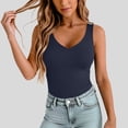 thumbnail image 4 of Only Moment Ribbed Tank Top Polyester,Spandex Sleeveless Casual Shirts Racerback Ribbed Fitted Tank Tops Navy S, 4 of 7