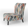 thumbnail image 3 of Designart « Rétro Foliage Dream I » Fauteuil d'Appoint Capitonné à Tombé Multicolore - Fauteuil Moderne pour Salon, 3 of 7