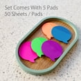thumbnail image 6 of Wrapables Transparent Sticky Notes, Waterproof Self-Adhesive Memos for Home, School, Office (Set of 5), Speech Balloons, 6 of 8
