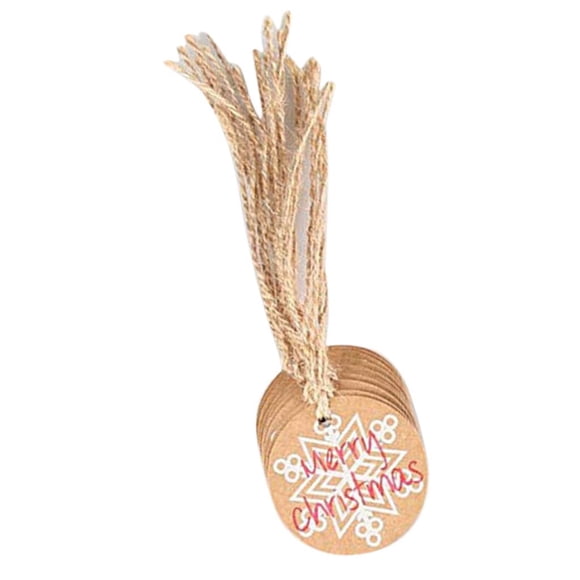 Etiquetas de Papel Kraft de Navidad de 100 Piezas Decoración de Favor de de Equipaje - 5 5 BLESIY etiquetas colgantes de navidad