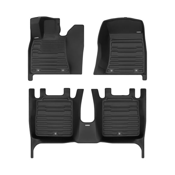 TuxMat - for Genesis G90 AWD 2023-2025 Models - Custom Car Mats - Maximum Coverage, All Weather, Laser Measured - This Full Set Includes 1st and 2nd Rows