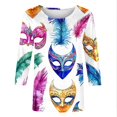 thumbnail image 5 of BILIKEYU Women's Mardi Gras Long Sleeve Graphic Blouse, Sweatshirt For Women, Womens Long Sleeve Tops Casual, Winter Outfits For Women, 5 of 5