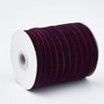 thumbnail image 3 of Single Face Velvet Ribbon Medium Violet Red 3/8 inch(9.5~10mm) about 50yards/roll(45.72m/roll), 3 of 3