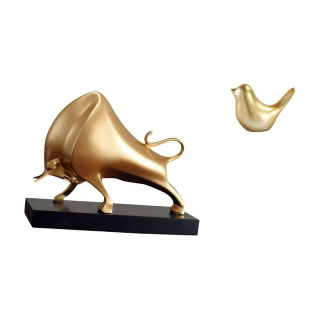 Escultura Abstracta De Buey Y Pájaro, Figura De Animal Moderna Para Decoración Del Hogar, Mesa, Escritorio, Sala De Estar, Dormitorio, Entrada, Oficina, Regalos De Inauguración De La Casa.