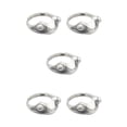 thumbnail image 2 of Qarigey Anillos de rana Diseño de apertura retro Joyería de metal ajustable Ojo Anillo de punk rock Personalidad Accesorios de diario Plata Type2 NO2 Qarigey CBP375139, 2 of 5