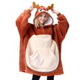 thumbnail image 1 of Sudadera portátil con capucha para adultos, con capucha, diseño de sherpa, para adultos, 1 of 7