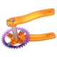 thumbnail image 5 of Manivela izquierda derecha reacondicionada para bicicleta de montaña sin soporte inferior 34T juego de bielas de una sola velocidad dorado, 5 of 10