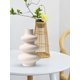 thumbnail image 5 of Muyoka Jarrón de cerámica Beige, maceta de cerámica de estilo moderno, contenedor artístico de flores esmeriladas, decoración exquisita para el hogar Muyoka Hogar, 5 of 7