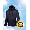 thumbnail image 3 of Little Donkey Andy Mens Water-Repellent Windbreaker Packable, Ultra Light Quick-Dry Light Jacket Half Zip Pullover (Navy L), 3 of 7