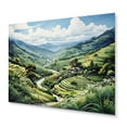 thumbnail image 2 of Designart "Verdant Rice Terraces in Vietnam I" Vietnam Metal Art Print, 2 of 5