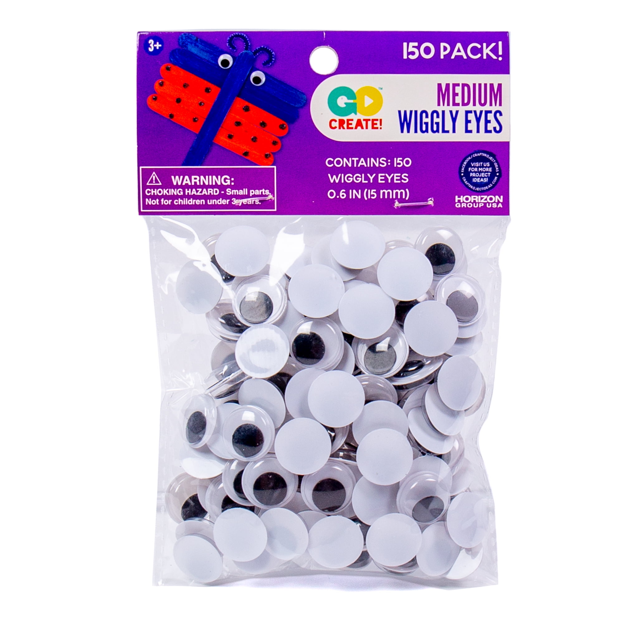 100mm Black Wiggle Googly Eyes with Self-Adhesive for Craft and Sewing CCINEE 988 Pieces 5mm 