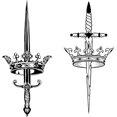 thumbnail image 3 of shiyou-Tattoo Tech, 2 Sheets Medium Semi Permanent Tattoo, Adult Art Design Temporary Tattoos, Lasts 1-2 Weeks, Waterproof, Realistic Look, No Adhesive, No Reflection (Crowned Swords Design), 3 of 4
