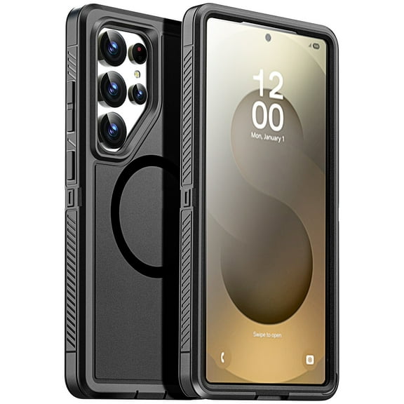 AICase For Samsung Galaxy S25 Ultra Case MagSafe Magnetic Heavy Duty Phone 3-layer Phone Cover