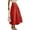 #303-Red, variant on AUNVITO Women's Elastic Waist Summer Casual Solid Color Ankle-Length Skirt - Soft Stretch Fabric for Daily, Party & Beach Wear