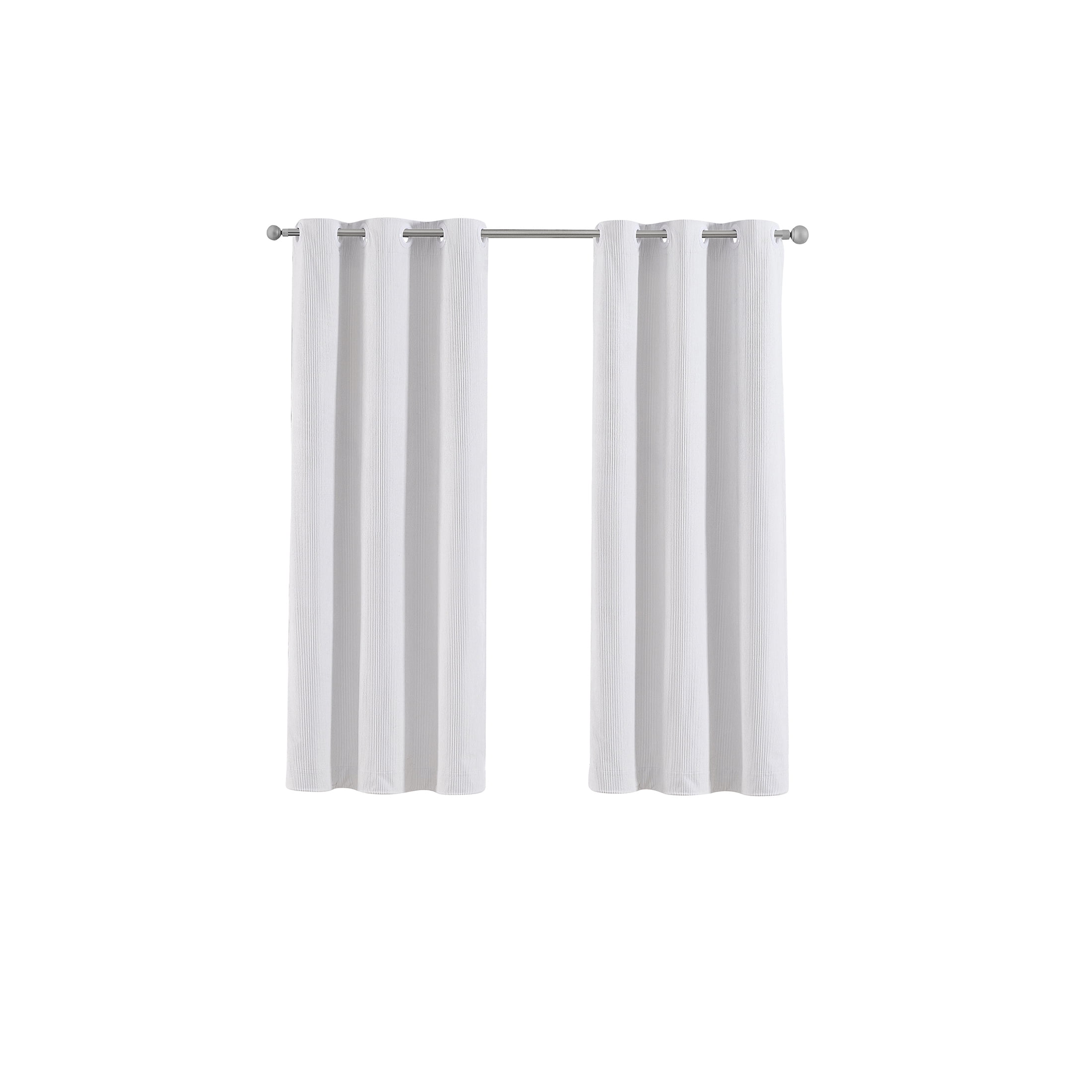 Your Zone Kids' Corduroy Blackout Curtain Panel, 1 Panel, White, 38 in W x 63 in L