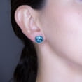 thumbnail image 3 of Arete para Mujer con Cristal Swarovski  en Forma de Cuadrado Chico – Bañado en Rodio– Arete Elegante y Brillante, Aretes de Mujer de Moda– Joyería para Mujer de Moda– Regalo especial Ortiz Espinosa Temporada, 3 of 3