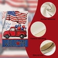 thumbnail image 3 of Welcome 4th of July Red Truck Patriotic Decorative Garden Flag, American USA Memorial Day Stars Stripes Yard Outside Decoration, America Summer Outdoor Small Home Decor Double Sided 12 x 18, 3 of 6
