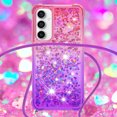 thumbnail image 4 of Funda para Samsung Galaxy S23 FE 5G Brillantina Líquida Divertida Reluciente y con Cristales en Movimiento Cuerpo Cruzado con Cordón Ajustable, 4 of 5