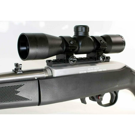 Black TRINITY 4X32 Sniper Scope Kit For Ruger 10 22.