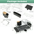 thumbnail image 3 of Costway 2 Tier Dish Drying Rack Rustproof Dish Rack and Drainboard Set Kitchen Counter, 3 of 8