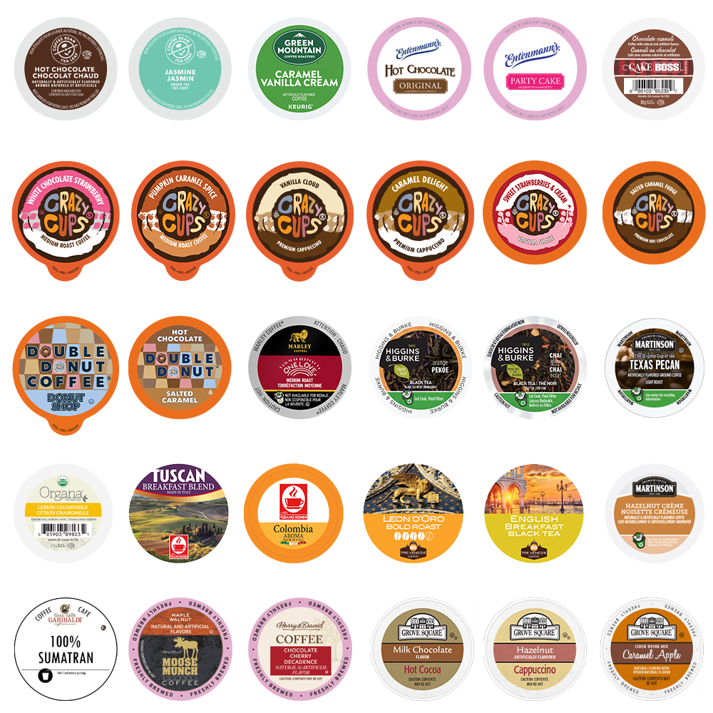 Custom Variety Pack Single Serve for Keurig K Cup Sampler, 30 Count