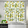 thumbnail image 2 of Lemon Print Kitchen Curtain and Valances Set 3 Piece Washable Blackout Curtain Valances for Living Room/Bedroom Decor Medium Window Curtains Panels Farmhouse Style, 2 of 5