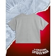 thumbnail image 6 of Marvel Spider-Man Womens Graphic Tees Short Sleeve Crop Top & Tank Top Graphic T-Shirts for Women, 6 of 7