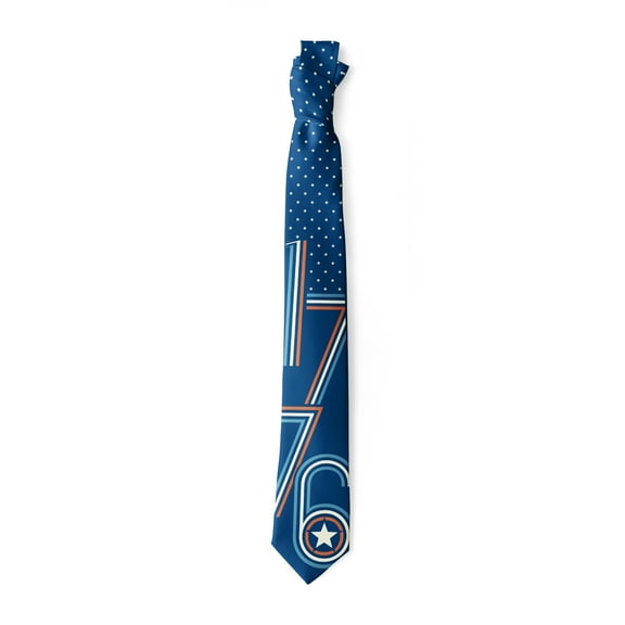 Fourth Of July Tie Funny Patriotic Graphic Novelty Necktie