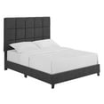 thumbnail image 6 of Bridgevine Home Queen Size Grey Squares Upholstered Platform Bed, 6 of 16