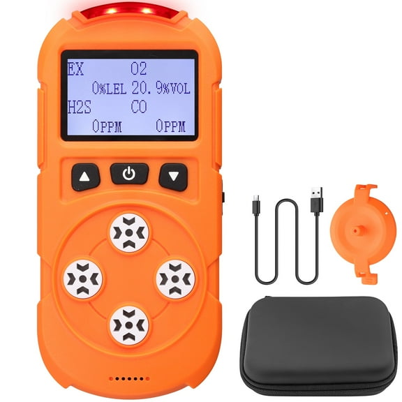 4 in 1 Gas Detector Rechargeable 4 Gas Monitor Meter Tester For H2S CO LEL O2