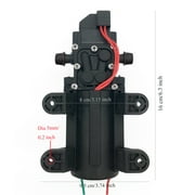 Rezlli 12V Water Pump for RV, Boat, and Camper, Self Priming Diaphragm Pump with Hose, 1 Pack