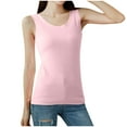 thumbnail image 2 of ALLLIST Womens Summer Tops Red Crew Neck Sleeveless Solid Tank Tops Tank Top for Women L, 2 of 5