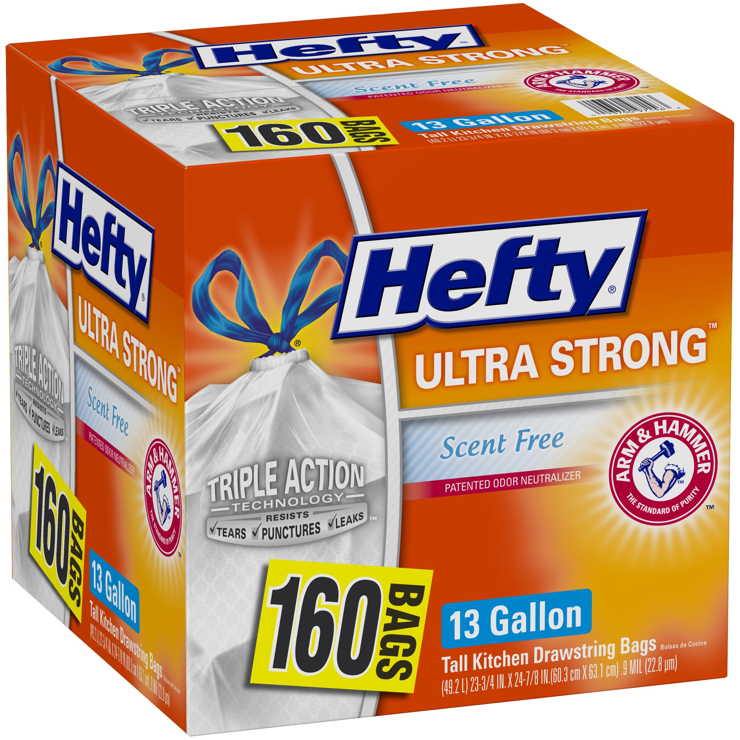 Hefty Recycling Scent Free Arm and Hammer Garbage Bags - 13 Gallons, 60  Total - Dutch Goat