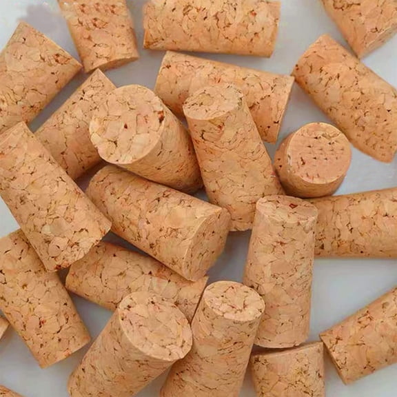 200Pcs Natural Tapered Soft Wood Corks, 0.8 x 0.6 x 1 Inch, Wooden Wine Bottle Cork Stoppers Replacement Corks for Wine Beer Bottles, DIY Crafts, Leakproof