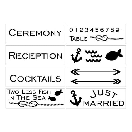 Nautical Wedding Stencil Kit