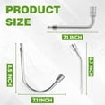 thumbnail image 3 of Pressure Washer Extension Wand Set, Stainless Steel Curved Power Washer Wand with 30°, 90° and 120° Angled Lances, 5 Spray Nozzle Tips, 1/4" Quick Connect, 4000 PSI, 3 of 7