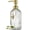 Clear-golden Pump, variant on 18Oz Simple Glass Soap Dispenser with Black Rust Proof Pump,Refillable Kitchen soap Dispenser with Vertical Stripe, Bathroom Soap Dispenser for Dispense Hand soap, Dish Soap, Lotion.