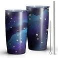 thumbnail image 1 of Gobelet Isolé 20 Oz, Gobelet à Café de Voyage avec Couvercle, Tasse à Café de Voyage Compatible avec Porte-Gobelet, Contenant Isotherme en Acier Inoxydable, Gobelet 20 Oz, Tasse à Café Isolée Réutilisable avec Couvercle ( Starry Sky Purple ), 1 of 6