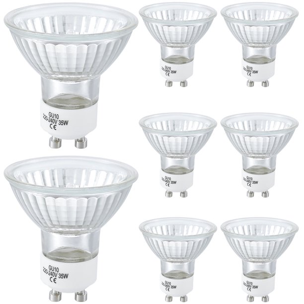 SchSin GU10 Halogen Bulbs Spotlight Bulbs Equivalent White Light,35W Walmart.com