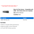 thumbnail image 2 of Mass Air Flow Sensor - Compatible with 2008 - 2013 Volvo C30 2.5L 5-Cylinder 2009 2010 2011 2012, 2 of 2