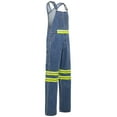 thumbnail image 4 of Men's Hi-Vis Bib Overall Men Enhanced Visibility Denim Dungaree PANTS Yellow Light Blue 30-34, 4 of 6